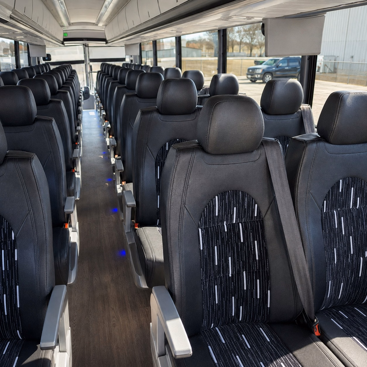 las vegas charter bus inside