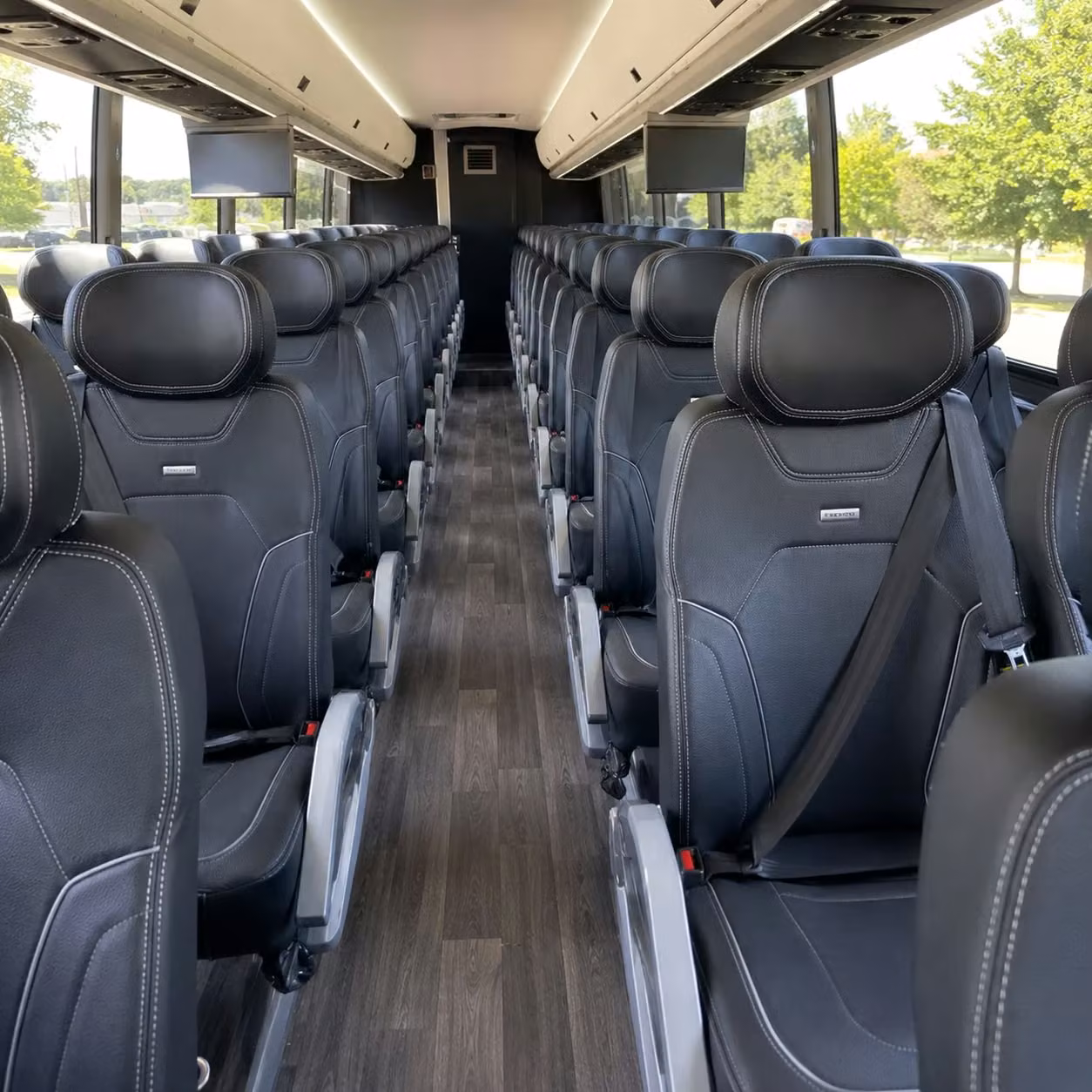 las vegas charter bus rental inside