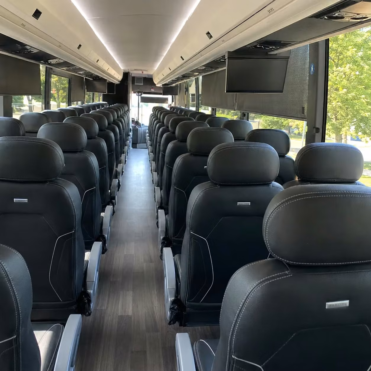 las vegas charter bus rental interior