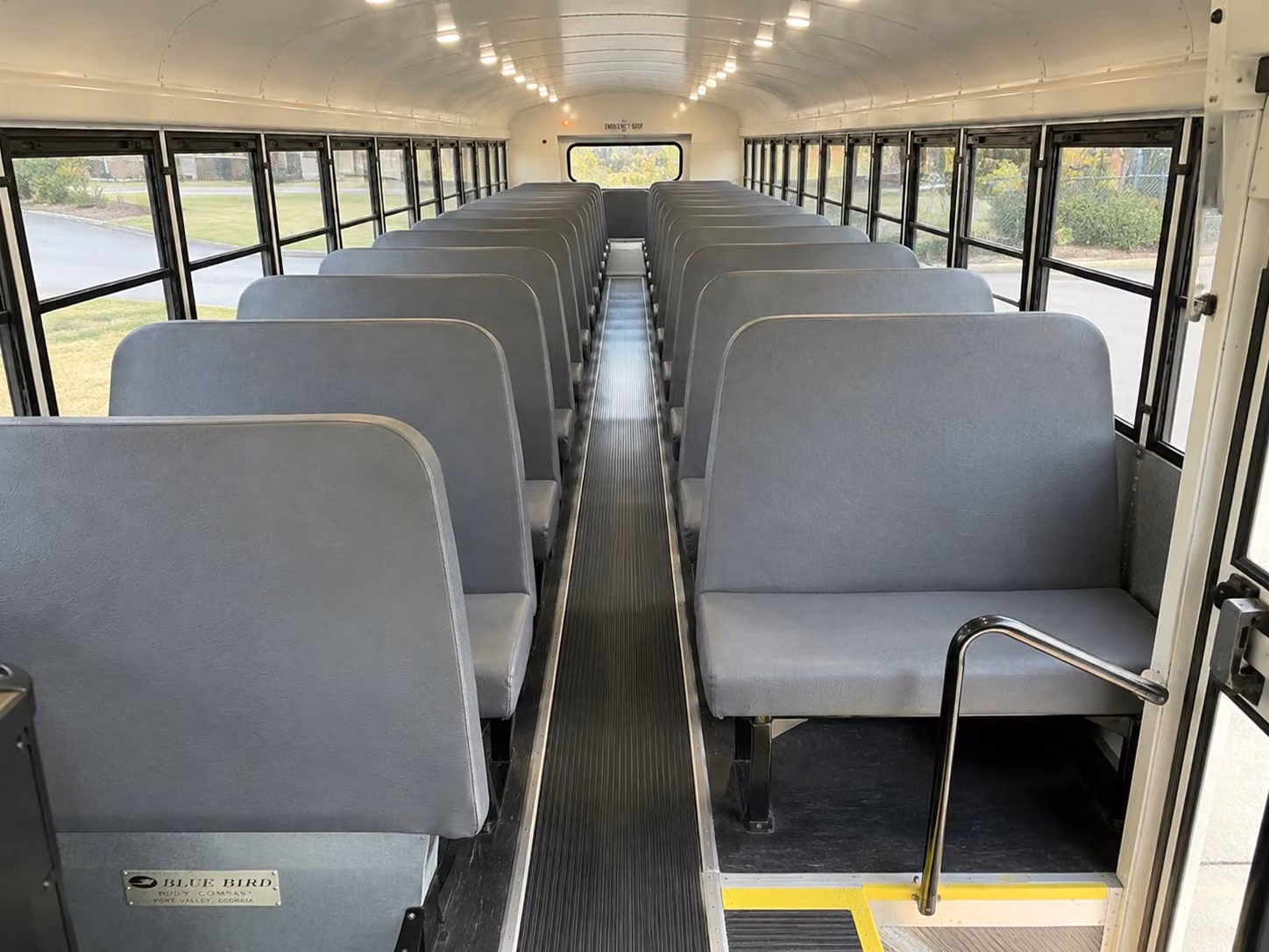 school bus inside